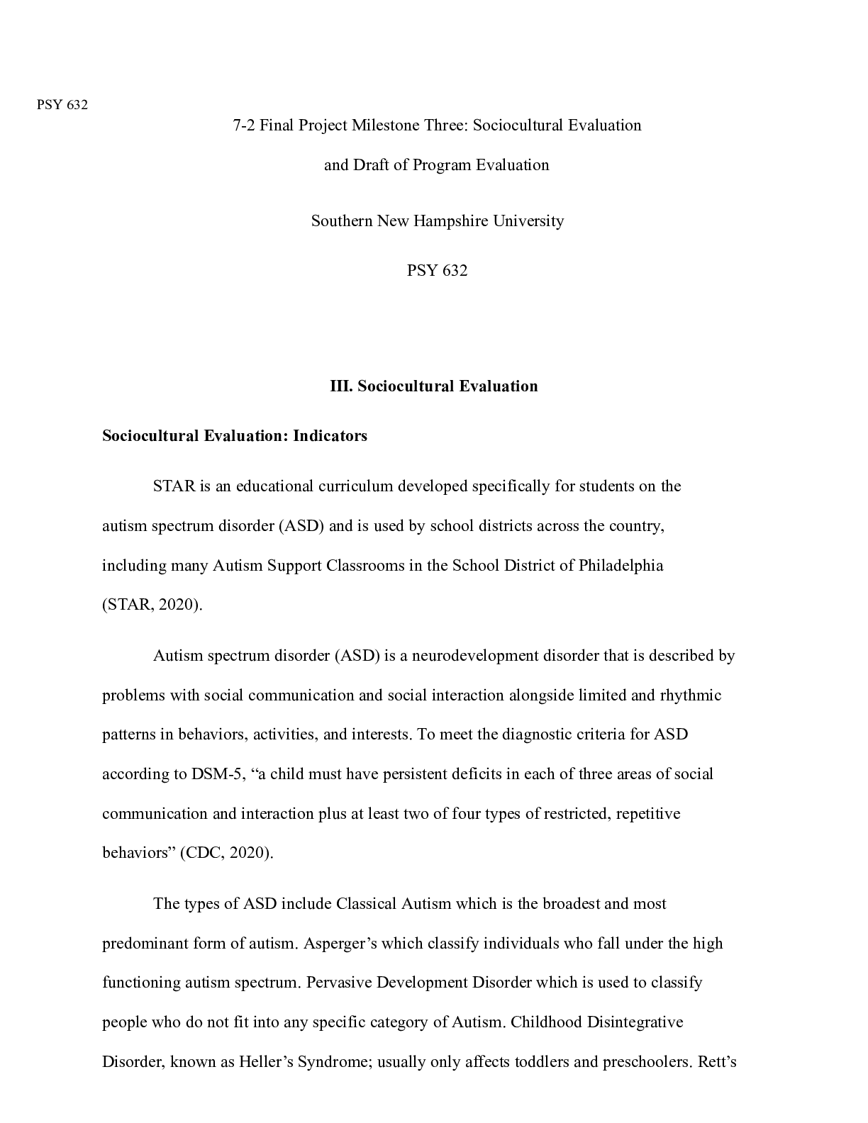 Preview image for MILESTONE THREE revised LC 4238 |  PSY 632  7-2 Final Project Milestone Three: Sociocu